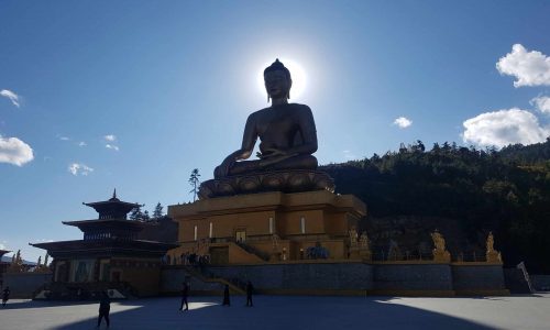 Bhutan, Buddha-Statue in Thimphu