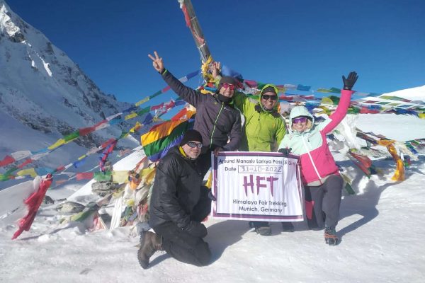 Nepal | Manaslu Circuit: Ankunft oben am Larkya La (5106 m)